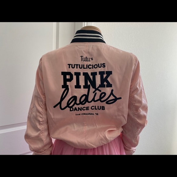 NWT- Pink Ladies satin bomber jacket Limited Edition - last ones available - Picture 4 of 6